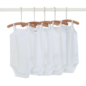HelloBaby 5'li Beyaz İp Askılı Seti Unisex Body