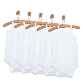HelloBaby 5'li Beyaz İp Askılı Seti Unisex Body