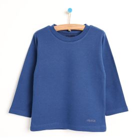 HelloBaby Basic Balıkçı İnterlok Erkek Bebek Lacivert Sweatshirt