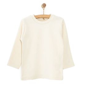 HelloBaby Basic Balıkçı İnterlok Unisex Beyaz Sweatshirt