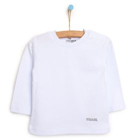 HelloBaby Basic Balıkçı İnterlok Unisex Beyaz Sweatshirt