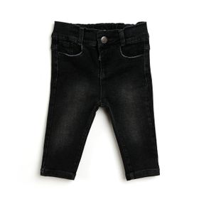 HelloBaby Basic Elastik Bel Bantlı Erkek Bebek Siyah Denim Pantolon