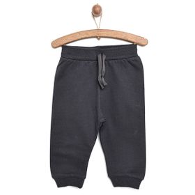 HelloBaby Basic Erkek Bebek Koyu Gri Şardonlu İki İp Eşofman Altı