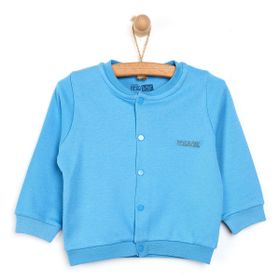 HelloBaby Basic Erkek Bebek Koyu Mavi Ribanalı Hırka