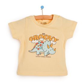 HelloBaby Basic Erkek Bebek Sarı Tshirt