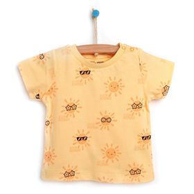 HelloBaby Basic Erkek Bebek Sarı Tshirt