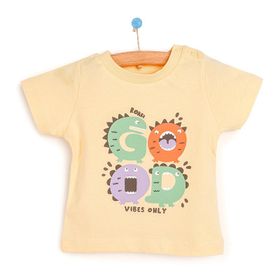 HelloBaby Basic Erkek Bebek Sarı Tshirt