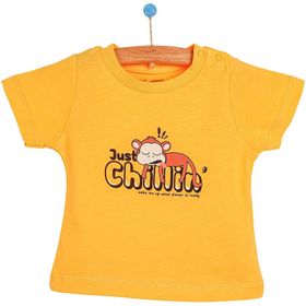 HelloBaby Basic Erkek Bebek Sarı Tshirt