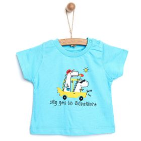HelloBaby Basic Erkek Bebek Turkuaz Tshirt