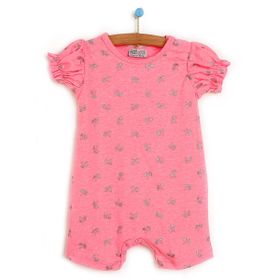 HelloBaby Basic Kısa Pembe Kız Bebek Tulumu