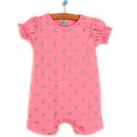 HelloBaby Basic Kısa Pembe Kız Bebek Tulumu