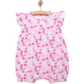 HelloBaby Basic Kısa Pembe Kız Bebek Tulumu