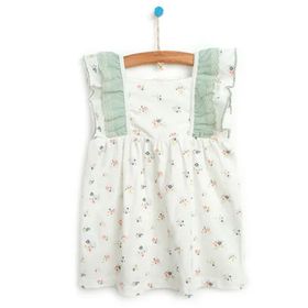 HelloBaby Basic Kız Bebek Beyaz Fistolu Elbise