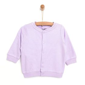 HelloBaby Basic Kız Bebek Lila Ribanalı Hırka