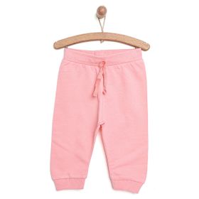 HelloBaby Basic Kız Bebek Pembe Şardonlu İki İp Eşofman Altı