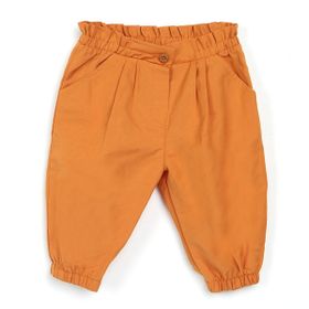 HelloBaby Basic Kız Bebek Tarçın Lastikli Gabardin Pantolon