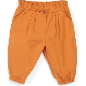 HelloBaby Basic Kız Bebek Tarçın Lastikli Gabardin Pantolon