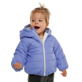 HelloBaby Basic Kulaklı Kapüşonlu Lila Mont