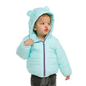 HelloBaby Basic Kulaklı Kapüşonlu Turkuaz Mont