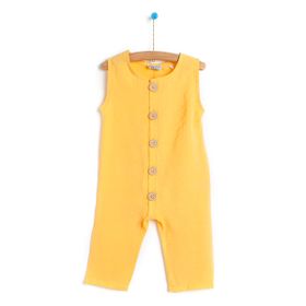 HelloBaby Basic Modal Sarı Erkek Bebek Tulum