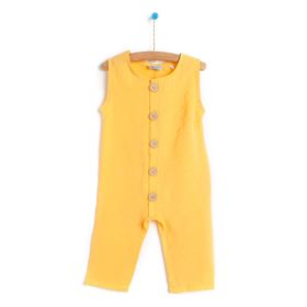 HelloBaby Basic Modal Sarı Erkek Bebek Tulum