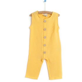 HelloBaby Basic Modal Sarı Erkek Bebek Tulum