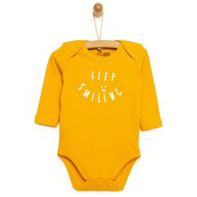 HelloBaby Erkek Bebek Hardal Uzun Kol Body