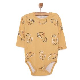 HelloBaby Erkek Bebek Hardal Uzun Kol Body