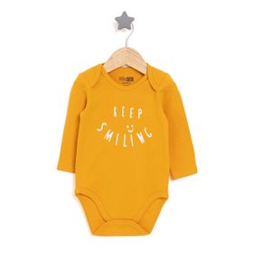 HelloBaby Erkek Bebek Hardal Uzun Kol Body