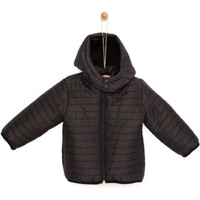HelloBaby Erkek Bebek Saks Basic Kapüşonlu Fermuarlı Mont