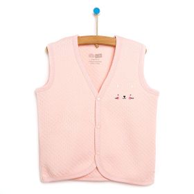 HelloBaby Kapitone Kız Bebek Açık Pembe Yelek
