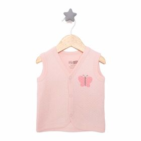 HelloBaby Kapitone Kız Bebek Açık Pembe Yelek
