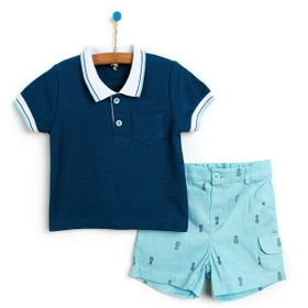 HelloBaby Kız Bebek Ekru Basic Çiçek Baskılı T-Shirt