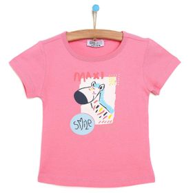 HelloBaby Kız Bebek Ekru Basic Çiçek Baskılı T-Shirt
