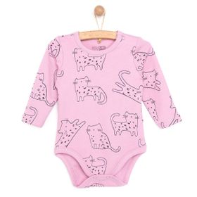 HelloBaby Kız Bebek Pembe Uzun Kol Body