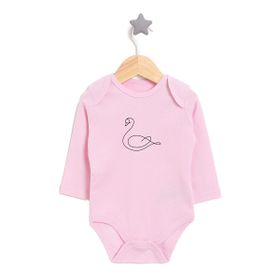 HelloBaby Kız Bebek Pembe Uzun Kol Body