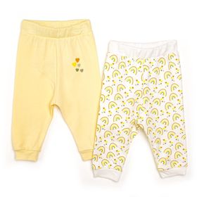 HelloBaby Mor Basic 2'li Patiksiz Kız Bebek Pantolon