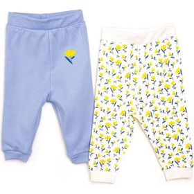HelloBaby Mor Basic 2'li Patiksiz Kız Bebek Pantolon