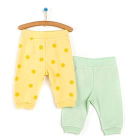 HelloBaby Mor Basic 2'li Patiksiz Kız Bebek Pantolon