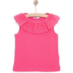 HelloBaby Pembe Romantic Garden Bisiklet Yaka Atlet Kol Kız Bebek Bluz