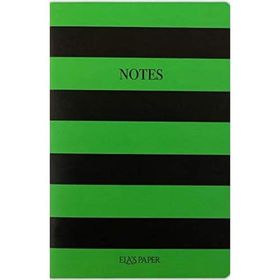 Helloween Çizgili Yeşil Notebook Defter Elas Paper