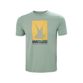 Helly Hansen 34419-489 Hp Race Graphic Yeşil Erkek T-shirt