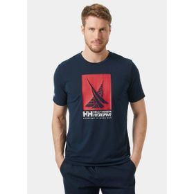 Helly Hansen 34419-597 Hp Race Graphic Lacivert Erkek T-shirt