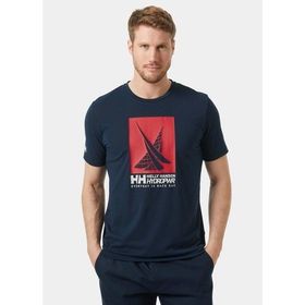 Helly Hansen 34419-597 Hp Race Graphic Lacivert Erkek T-shirt