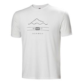 Helly Hansen Skog Recycled Graphic Beyaz Erkek T-Shirt