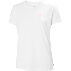 Helly Hansen W Skog Recycled Graphic Bisiklet Yaka Beyaz Erkek T-Shirt