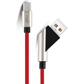 Helt HT-75 İp Örgü 100 cm Kırmızı Micro Şarj ve Data Kablosu