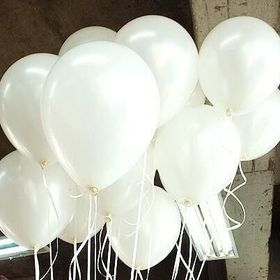 Helyumla Uçan Baskısız 12 inc 100 Adet Mat Beyaz Balon