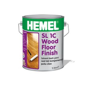 Hemel 21463 SL 1C Wood Floor Finish İpek Mat 5 lt Solvent Bazlı Parke Cilası