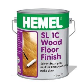 Hemel 21463 SL 1C Wood Floor Finish İpek Mat 5 lt Solvent Bazlı Parke Cilası
